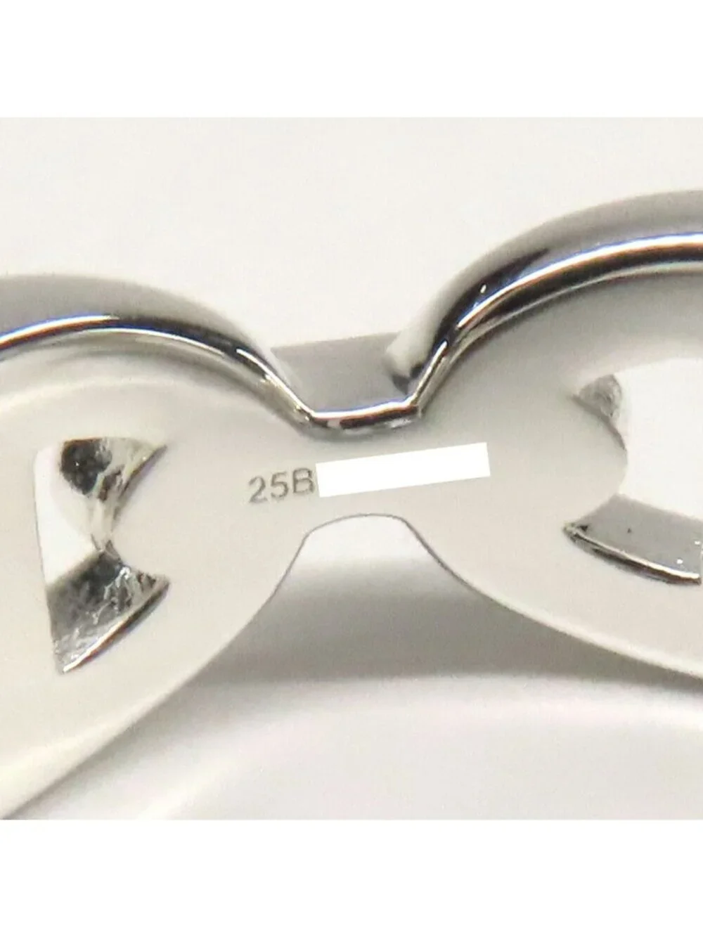 Hermes Ring Chaine D'ancre Enchainee PM 53 Silver